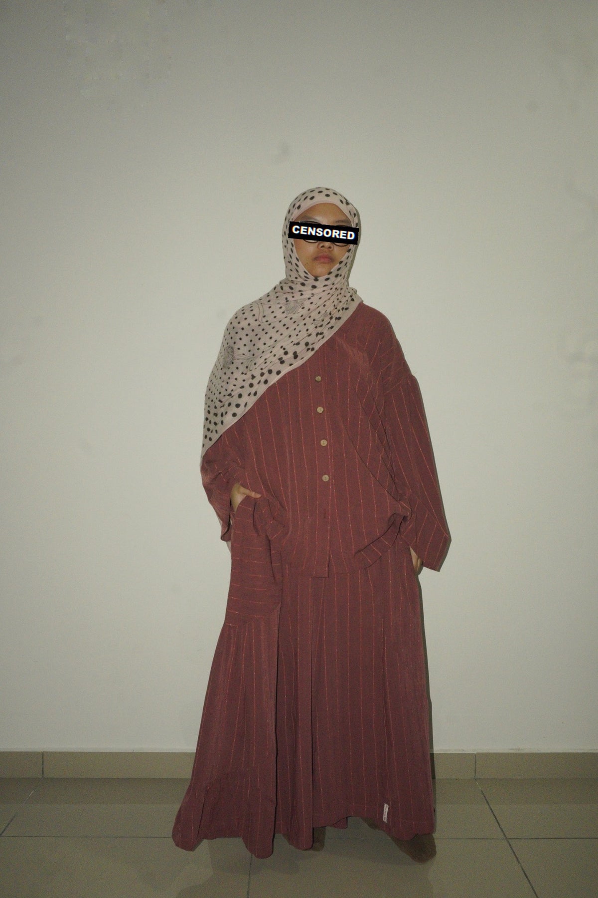 Sarai Gathered Top in Plum