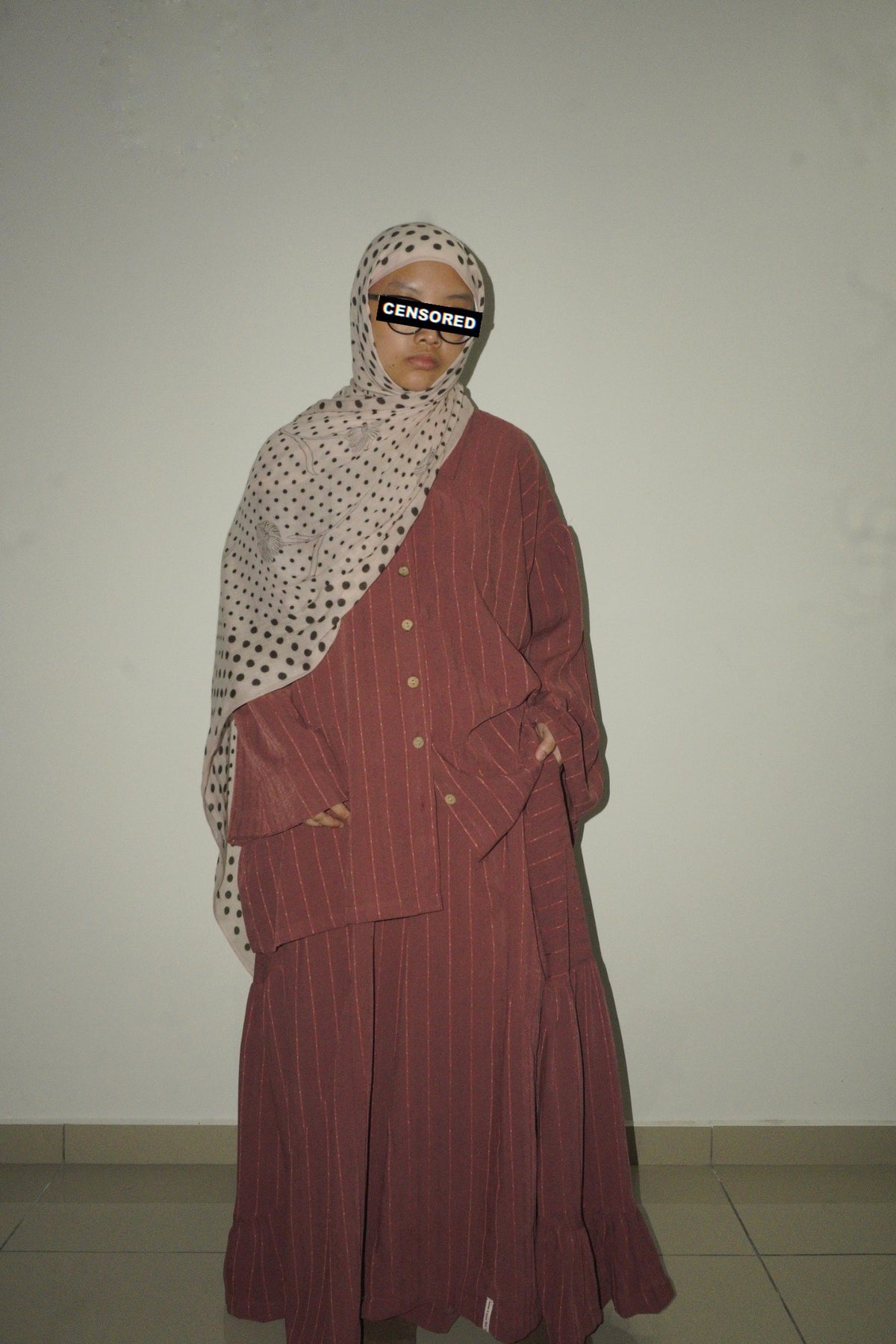 Sarai Tiered Flare Pants in Plum