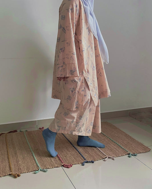 HATISAMA ‘26: Teh Loose Kurung Set in Mekar Merona