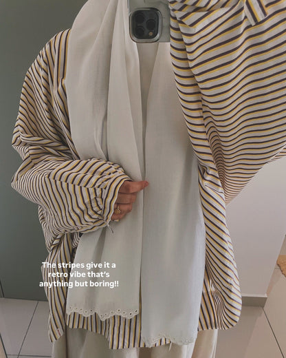 The Neon ‘80s Striped Button-Down