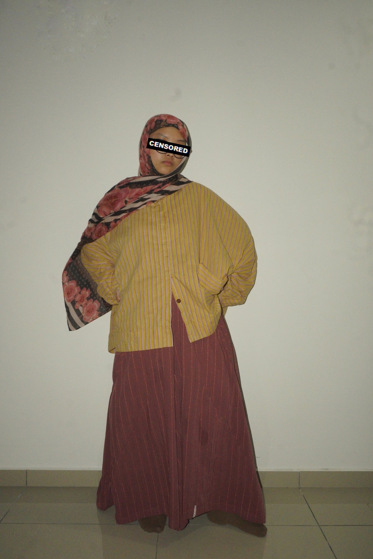Sarai Tiered Flare Pants in Plum
