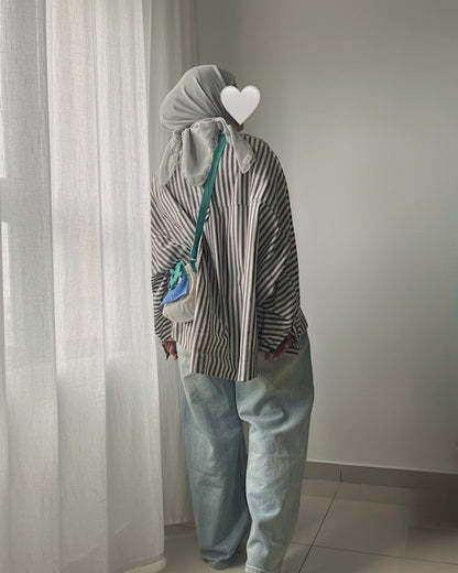 (As-Is) Funk Era ‘70s Striped Button-Down