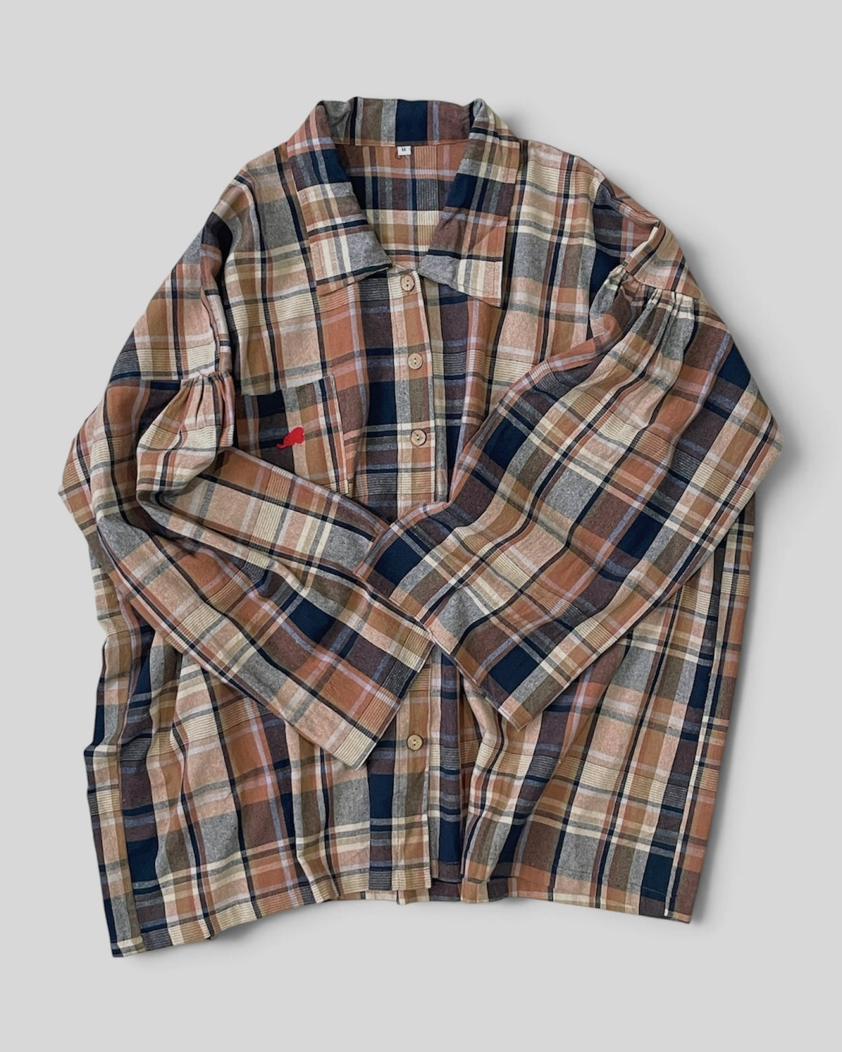 Sarai Gathered Top in Tartan