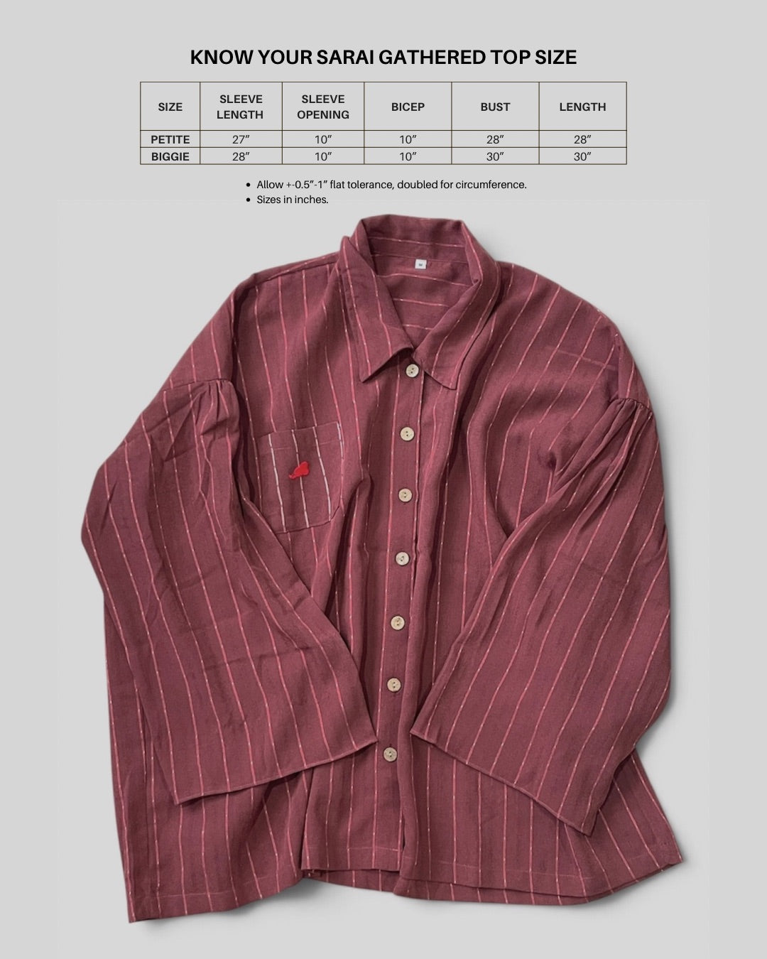 Sarai Gathered Top in Plum