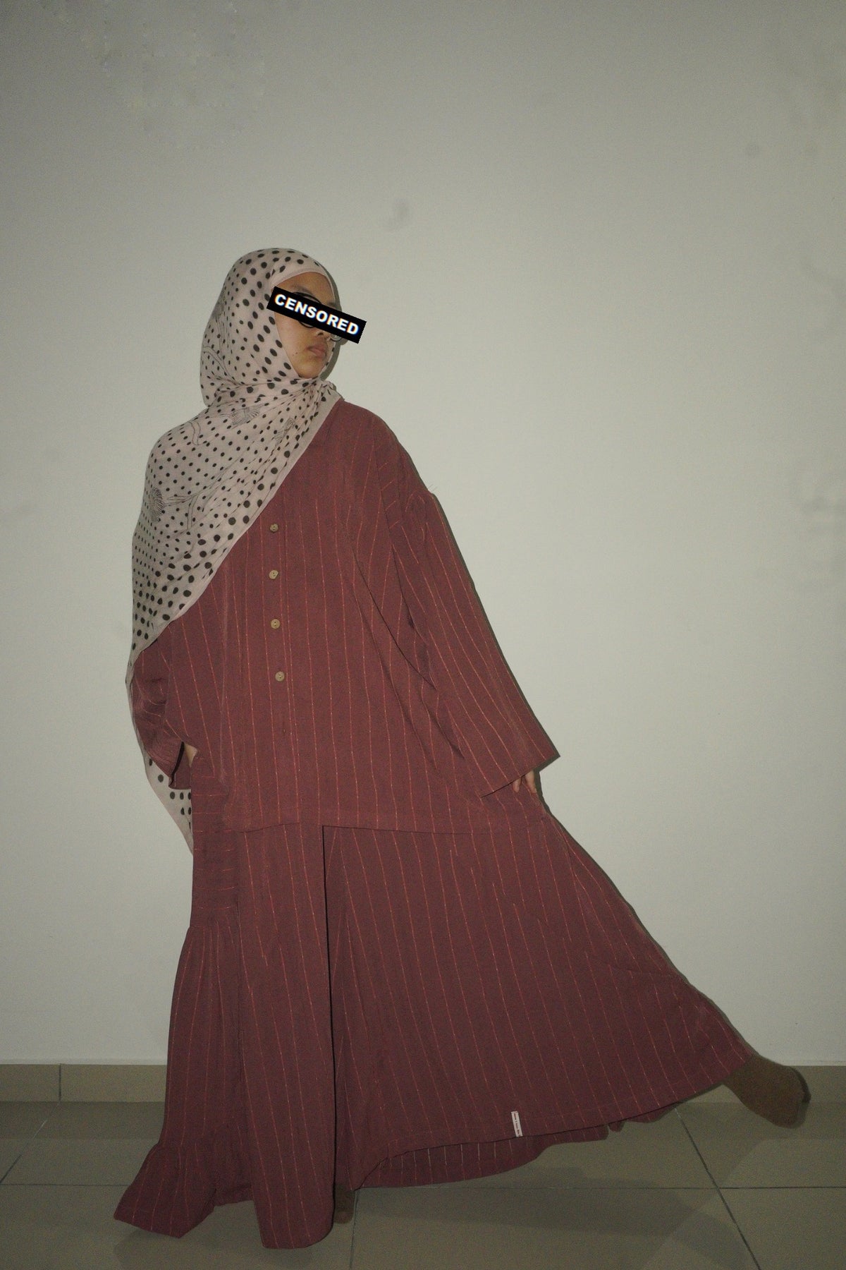 Sarai Gathered Top in Plum