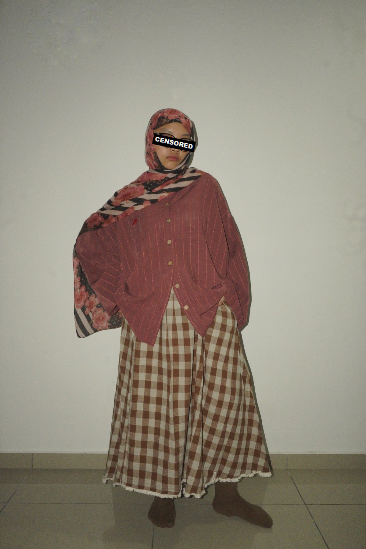 Sarai Gathered Top in Plum