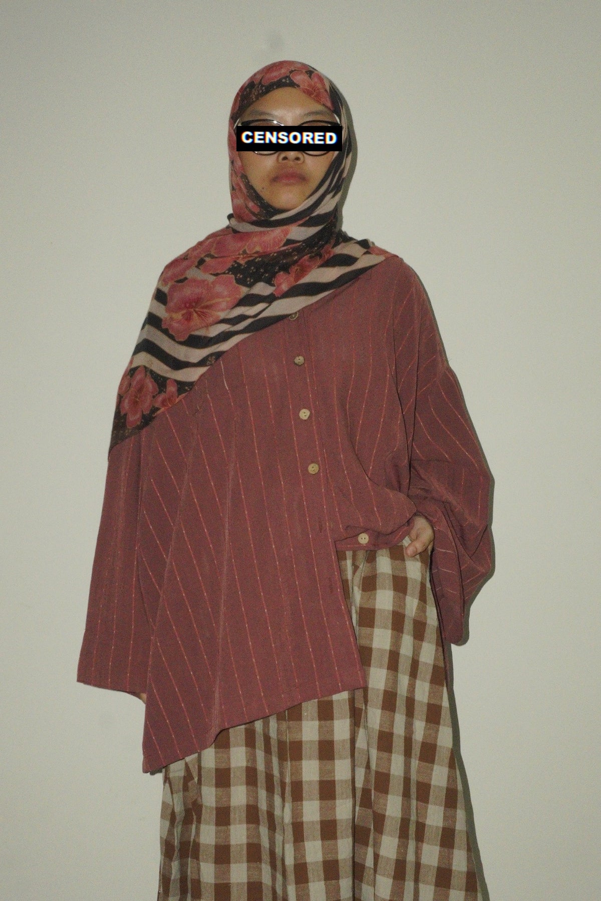 Sarai Gathered Top in Plum